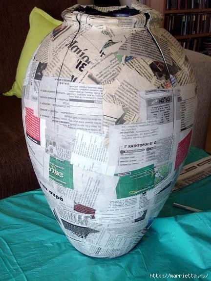 Ваза своими руками из папье-маше