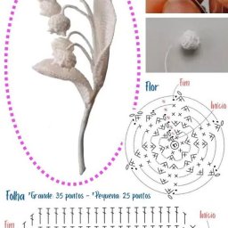 ​Вязаные цветочки