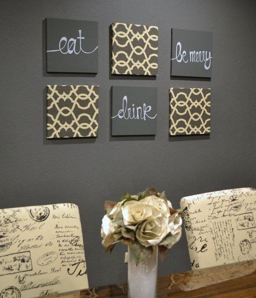 Декор остатками обоев