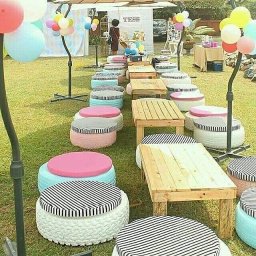 Интересные идеи для дачи из старых шин