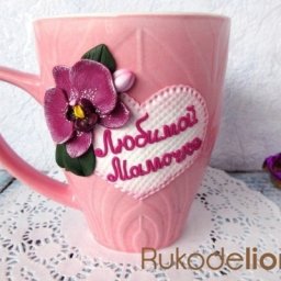 ​Кружка с орхидеей