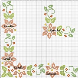 Оригинальные узоры для вышивки на скатерти