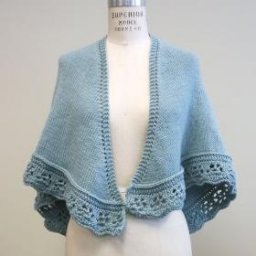Простая шаль спицами