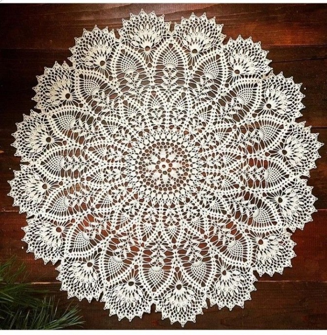 Ажурная салфетка крючком