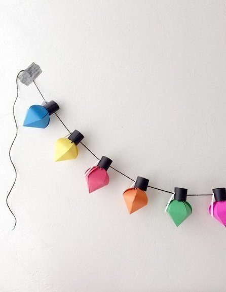 Фонарики из цветной бумаги