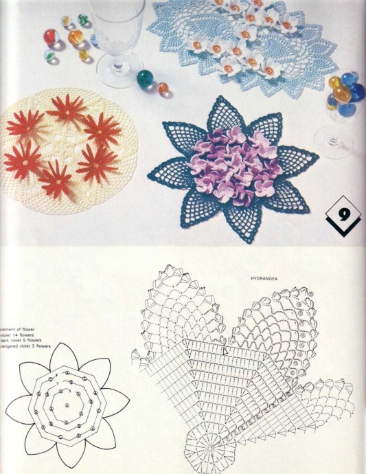 Красивая разноцветная салфетка крючком