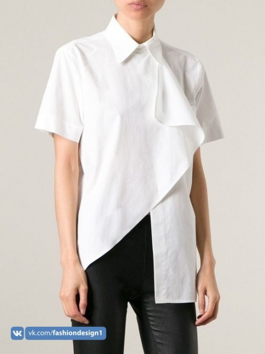 Красивые блузы ассиметричного кроя: идеи