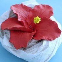 Гибискус из полимерной глины