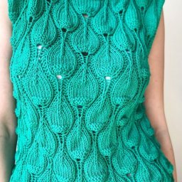 Узор "Капли" спицами