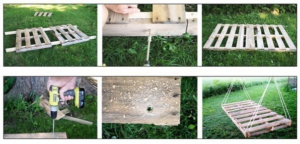 Качели-кровать из поддонов Качели-кровать из поддонов