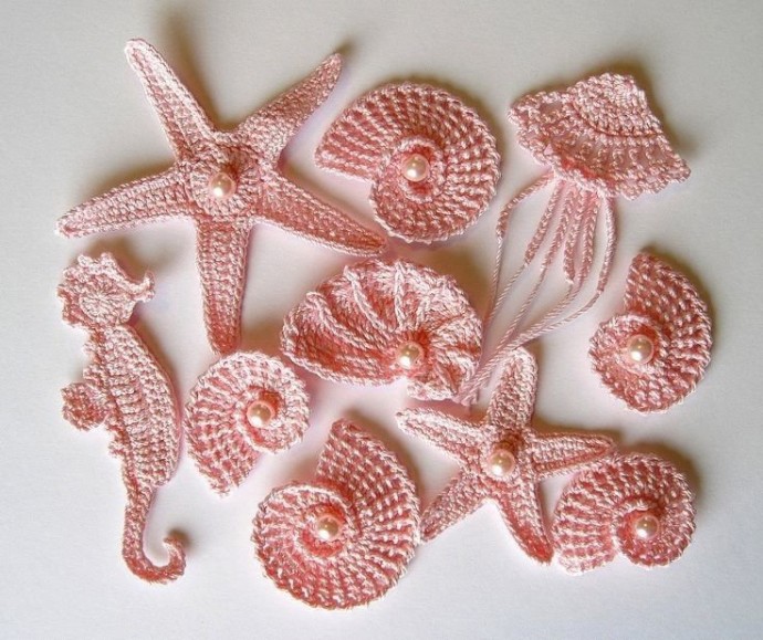 Схемы для вязания элементов в морской тематике