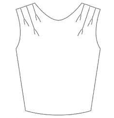 Перенос нагрудной вытачки в группу вытачек в плечевом шве