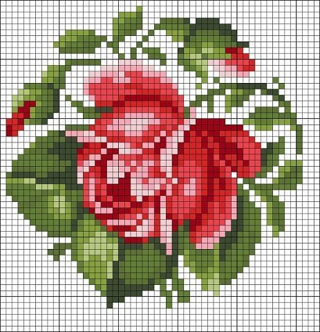 ​Простая вышивка красивых цветов