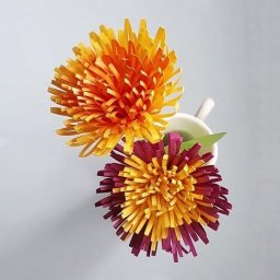 Простой букет цветов из бумаги