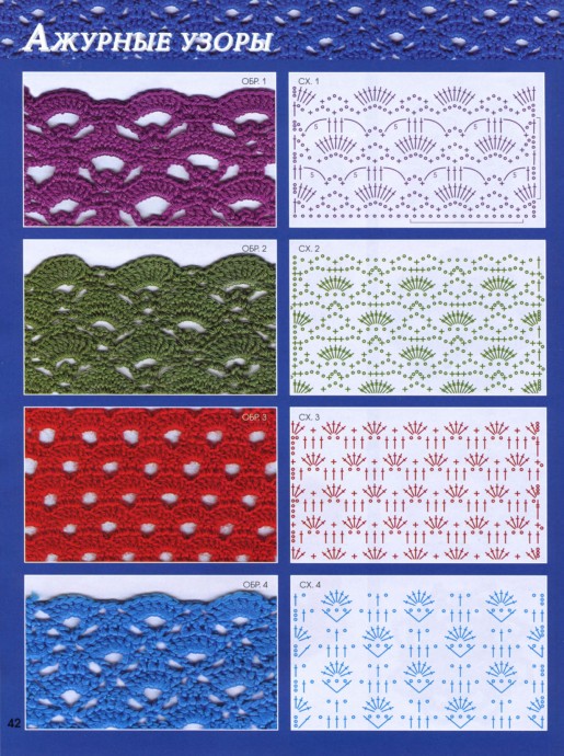 ​Самые красивые узоры крючком