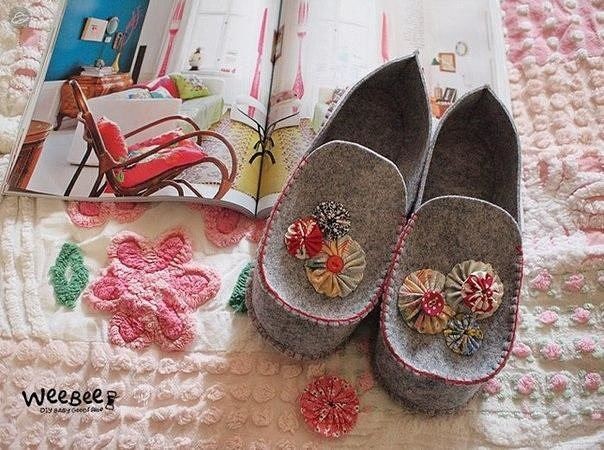 Тапочки из фетра: мастер-класс