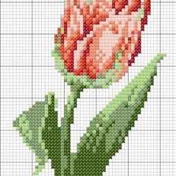 ​Вышиваем тюльпаны