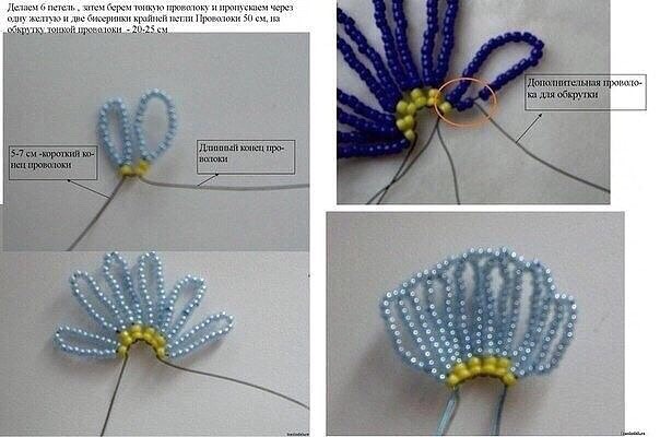 Анютины глазки бисером Анютины глазки бисером