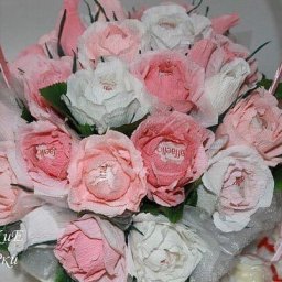 ​Букет роз из гофробумаги: мастер-класс