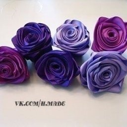 ​Красивые цветы из лент: мастер-класс