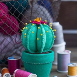 Игольница кактус из фетра: мастер-класс