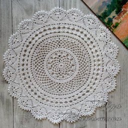 ​Очень красивая салфетка крючком