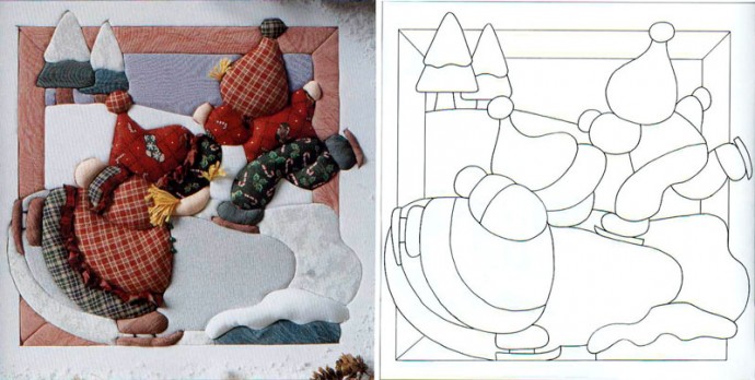 Схемы для панно в технике кинусайга