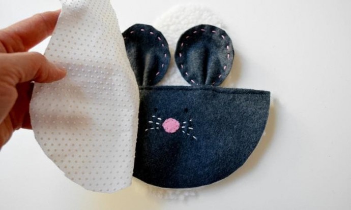 Тапочки в виде мышки