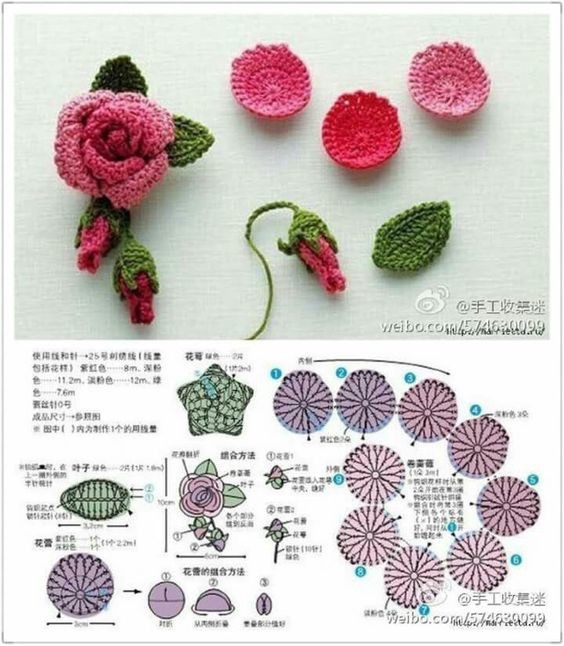 Веточка крючком