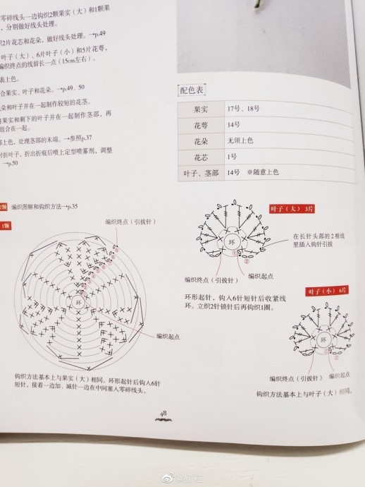 Земляника, связанная крючком