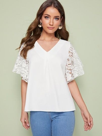 Блузы с кружевными рукавчиками: идеи для красоты образа