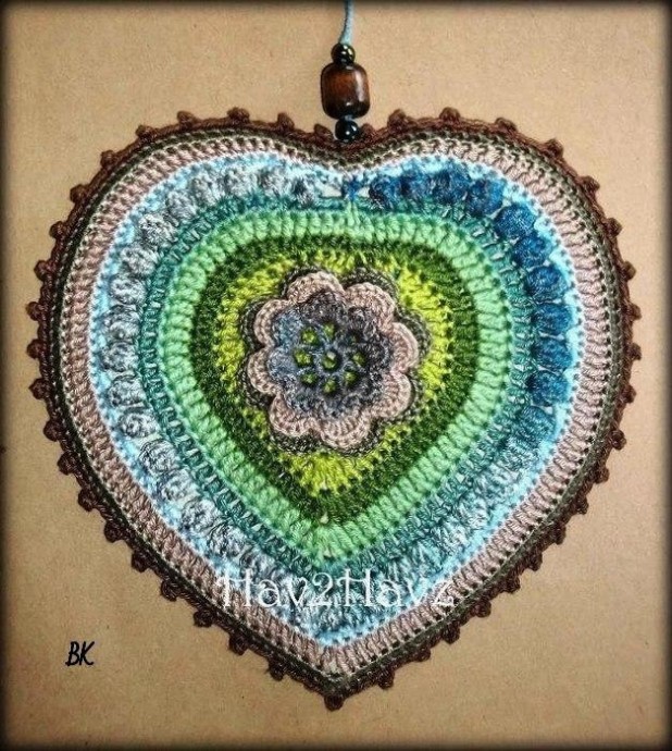 Сердечки крючком