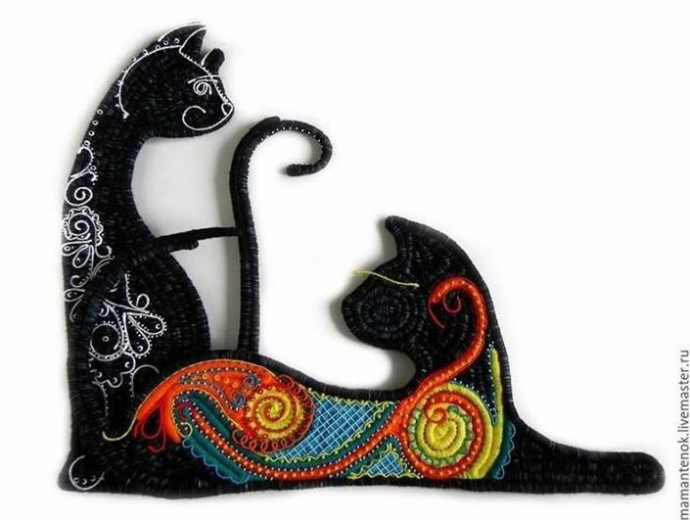 Самобытная вышивка шерстяными нитками