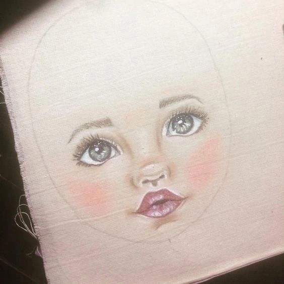 Разметка лица текстильной куклы Разметка лица текстильной куклы