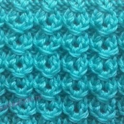 Узор "Замочек" спицами