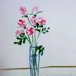 Рисуем цветы при помощи смятой бумаги