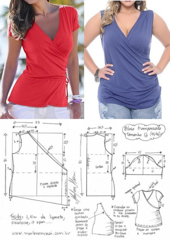 Трикотажный топ с выкройкой