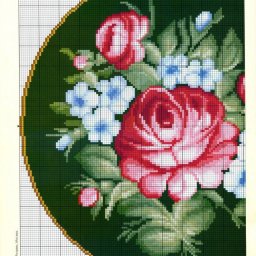 Вышивка крестиком: Жостовский мотив