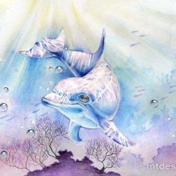 Дельфин под водой