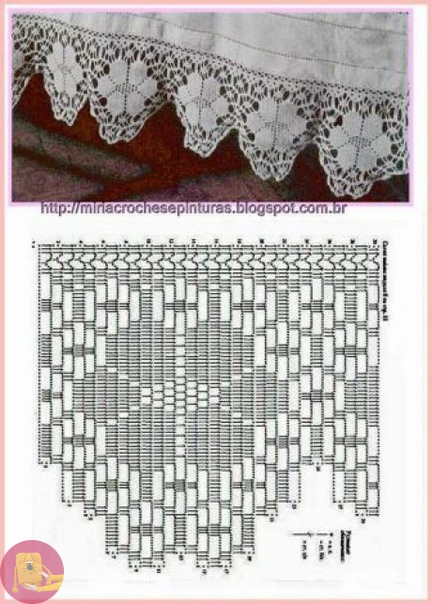 Кайма в филейной технике