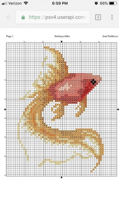 ​Вышиваем рыбок