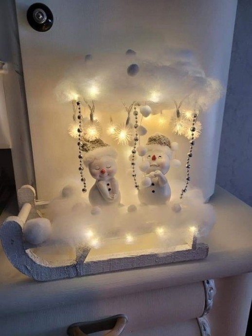 Застенчивые снеговички Застенчивые снеговички