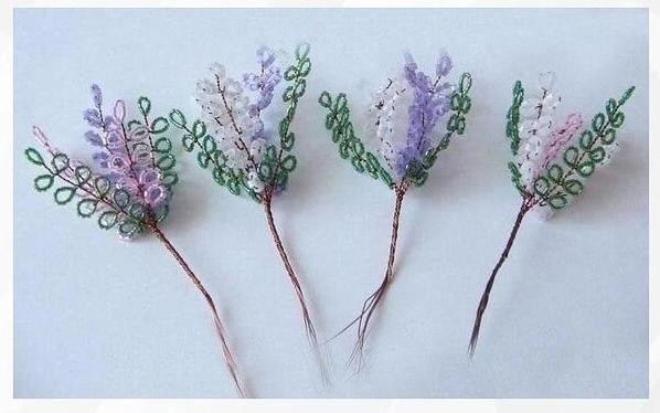 Кашпо с вереском из бисера Кашпо с вереском из бисера