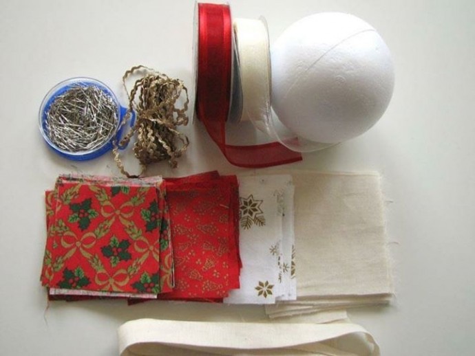 Ёлочные шары из ткани Ёлочные шары из ткани