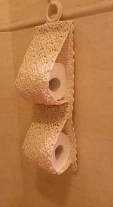 Органайзеры для ванной, связанные крючком