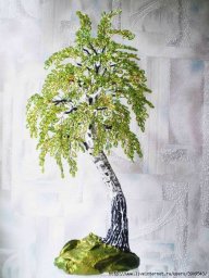 Берёза из бисера