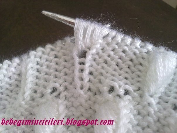 Узор "Миндаль" спицами