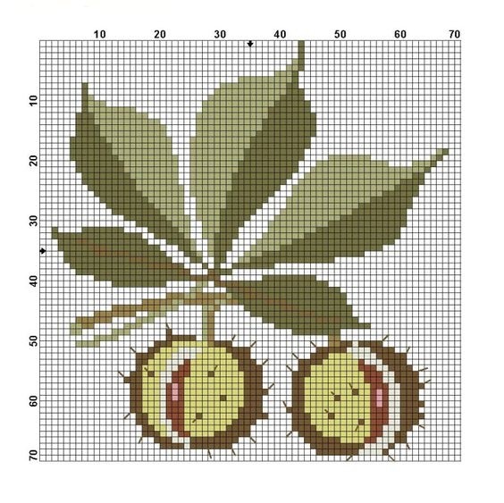 Вышиваем желуди и другие природные материалы