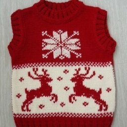 Жилет с норвежскими узорами
