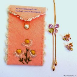 Чехол для очков или телефона с ромашками